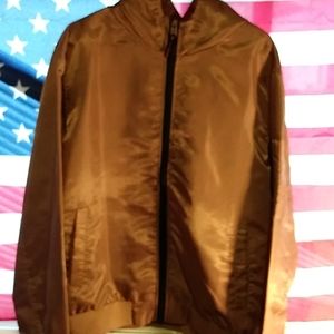SWISS CROSS GOLD MENS POLYESTER WINBREAKER JACKET